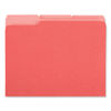 UNV10503 - Deluxe Colored Top Tab File Folders, 1/3-Cut Tabs: Assorted, Letter Size, Red/Light Red, 100/Box