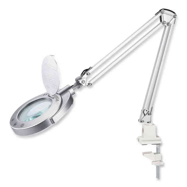 LED Magnifier Lamp with Clamp, Swing Arm, 22 LED Magnifier Lamp with Clamp, Swing Arm, 22