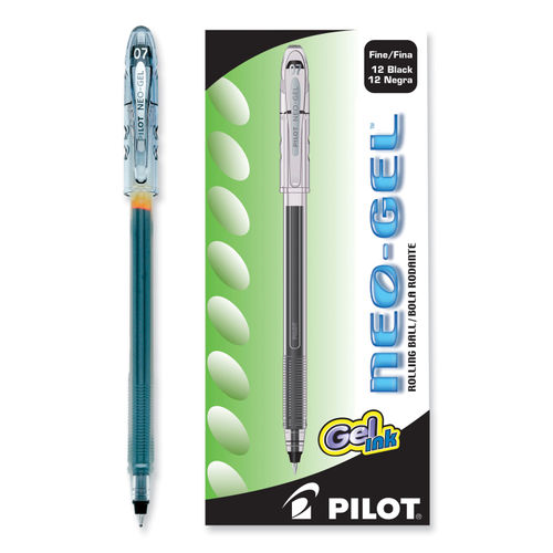 Pilot Neo-Gel Gel Pens, Fine Point, Black Ink, Dozen (14001)