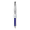 PIL36181 - Dr. Grip Center of Gravity Ballpoint Pen, Retractable, Medium 1 mm, Black Ink, Silver/Navy Grip Barrel