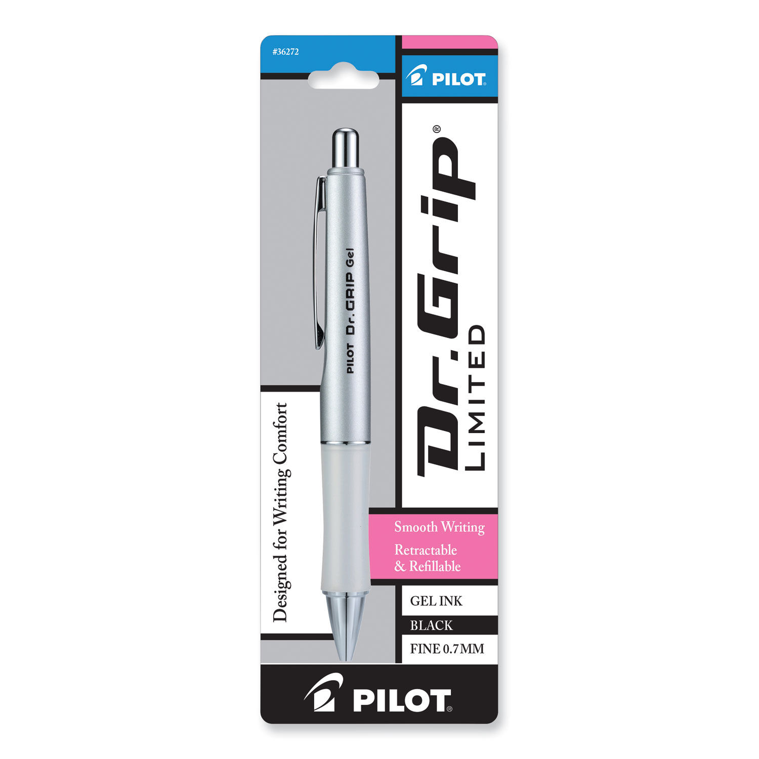 Pilot Dr. Grip Ltd Gel Ink Pens, Fine, Color May Vary, 1 Pk