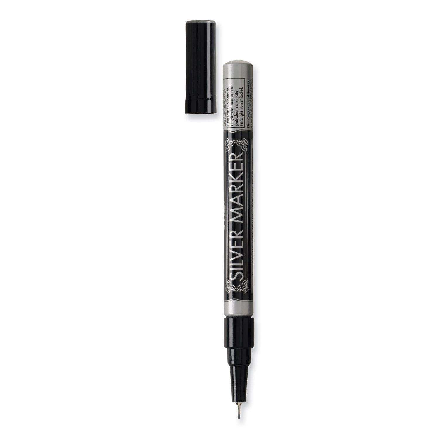 Pilot Creative Permanent Marker, Extra Fine Tip Silver PIL41801