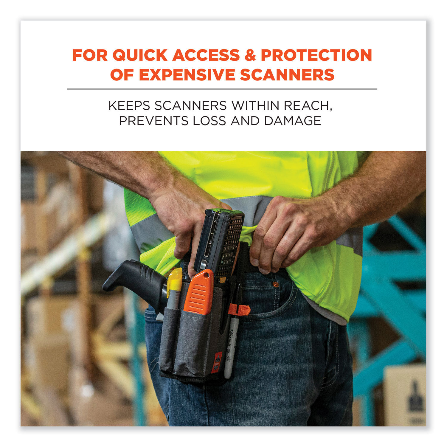 Look At Squids® 5541 Handheld Barcode Scanner Holster With Belt Clip