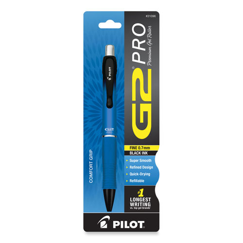 Pilot G2 Special Edition Retractable Gel Pens, Fine Point, Black/Blue Ink, 5/Pack