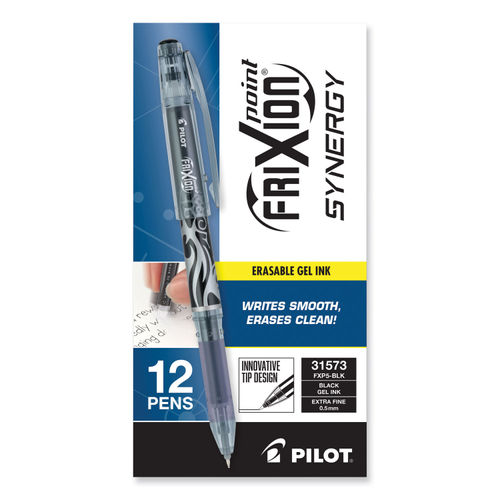 Frixion Extra Fine Point Erasable Gel Pen, Black/Blue/Red - 3 pack