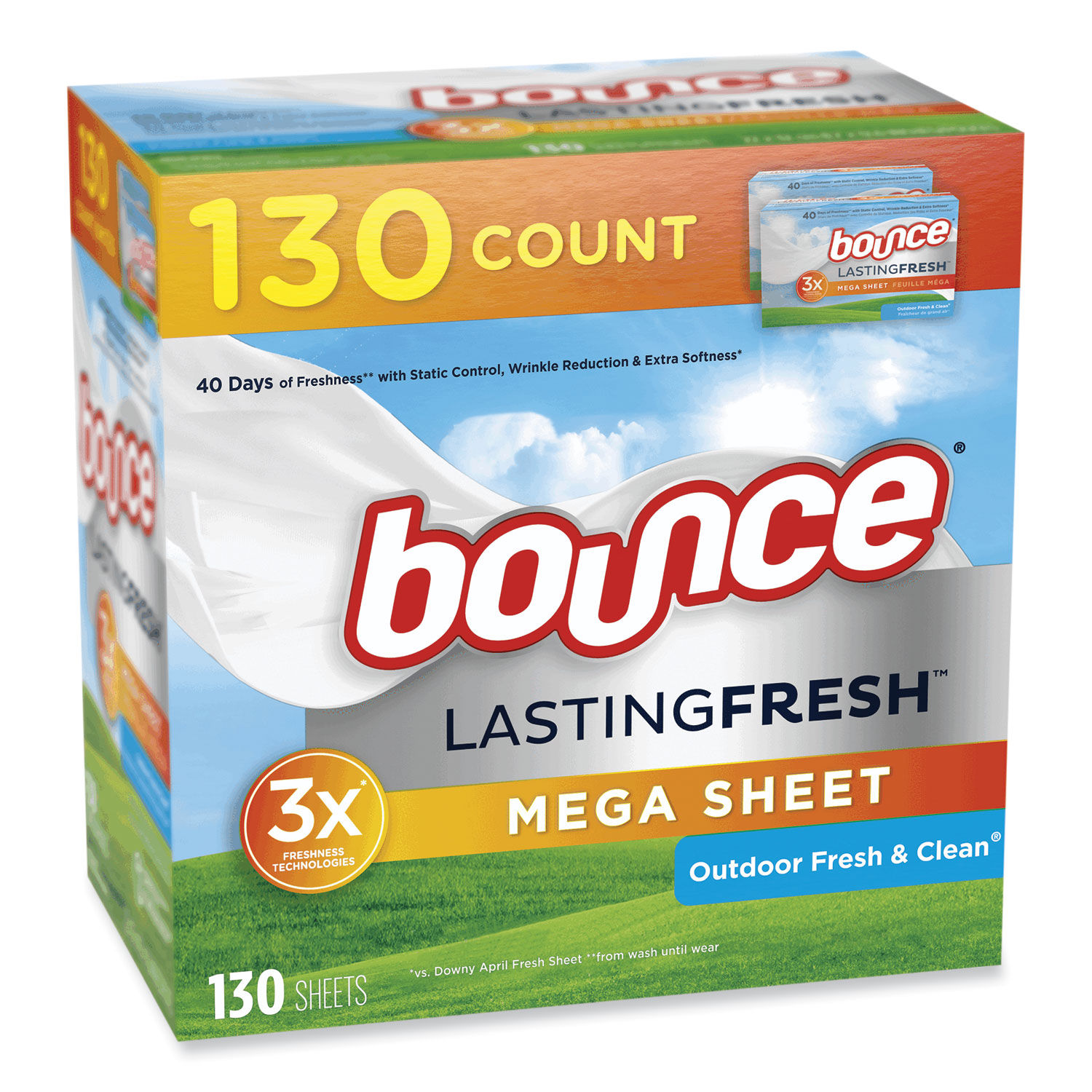 Bounce Fabric Softener Dryer Sheets, 2 Sheets/Box