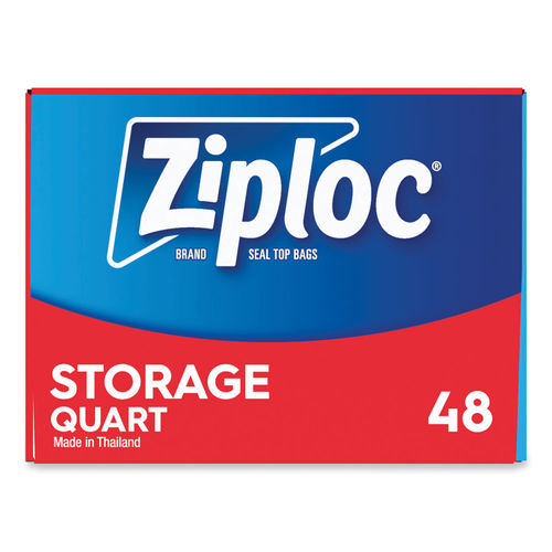 Ziploc Plastic Double Zipper Storage Bags 1 Gallon Clear Box Of 38 Bags -  Office Depot