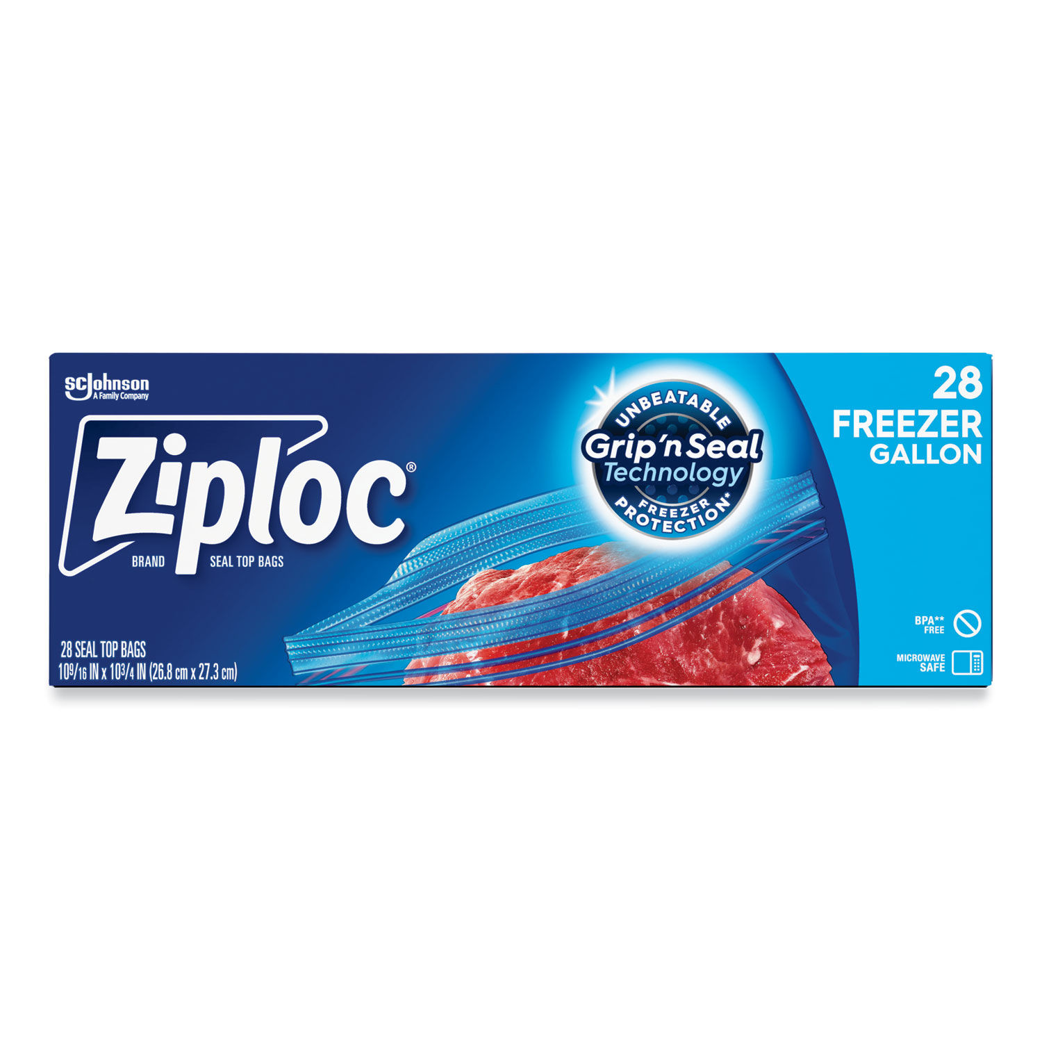 Ziploc Brand Sandwich Bags with Grip 'n Seal Technology, 300, Clear