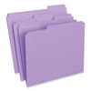 UNV16165 - Reinforced Top-Tab File Folders, 1/3-Cut Tabs: Assorted, Letter Size, 1" Expansion, Violet, 100/Box