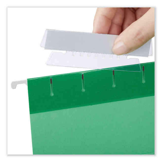 Tabs Inserts For Hanging File Folders, 1/5-Cut, White, 2 Wide