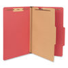 UNV10213 - Bright Colored Pressboard Classification Folders, 2" Expansion, 1 Divider, 4 Fasteners, Legal Size, Ruby Red Exterior, 10/Box