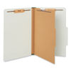 UNV10262 - Four-Section Pressboard Classification Folders, 2" Expansion, 1 Divider, 4 Fasteners, Legal Size, Gray Exterior, 10/Box