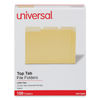 UNV10504 - Deluxe Colored Top Tab File Folders, 1/3-Cut Tabs: Assorted, Letter Size, Yellow/Light Yellow, 100/Box