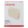 UNV12112 - Top Tab File Folders, 1/2-Cut Tabs: Assorted, Letter Size, 0.75" Expansion, Manila, 100/Box