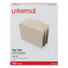 UNV12122 - Top Tab File Folders, 1/3-Cut Tabs: Center Position, Letter Size, 0.75" Expansion, Manila, 100/Box