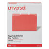 UNV12303 - Interior File Folders, 1/3-Cut Tabs: Assorted, Letter Size, 11-pt Stock, Red, 100/Box