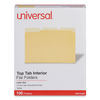 UNV12304 - Interior File Folders, 1/3-Cut Tabs: Assorted, Letter Size, 11-pt Stock, Yellow, 100/Box