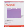 UNV12305 - Interior File Folders, 1/3-Cut Tabs: Assorted, Letter Size, 11-pt Stock, Violet, 100/Box