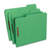 UNV13522 - Deluxe Reinforced Top Tab Fastener Folders, 0.75" Expansion, 2 Fasteners, Letter Size, Green Exterior, 50/Box