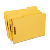 UNV13528 - Deluxe Reinforced Top Tab Fastener Folders, 0.75" Expansion, 2 Fasteners, Legal Size, Yellow Exterior, 50/Box