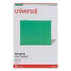 UNV14117 - Deluxe Bright Color Hanging File Folders, Letter Size, 1/5-Cut Tabs, Bright Green, 25/Box