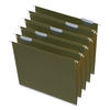 UNV14141 - Box Bottom Hanging File Folders, 1" Capacity, Letter Size, 1/5-Cut Tabs, Standard Green, 25/Box