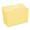 UNV15304 - Interior File Folders, 1/3-Cut Tabs: Assorted, Legal Size, 11-pt Stock, Yellow, 100/Box