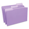UNV15305 - Interior File Folders, 1/3-Cut Tabs: Assorted, Legal Size, 11-pt Stock, Violet, 100/Box