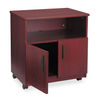 SAF1850MH - Mobile Machine Stand, Open Compartment, Engineered Wood, 3 Shelves, 200 lb Capacity, 28" x 19.75" x 30.5", Mahogany