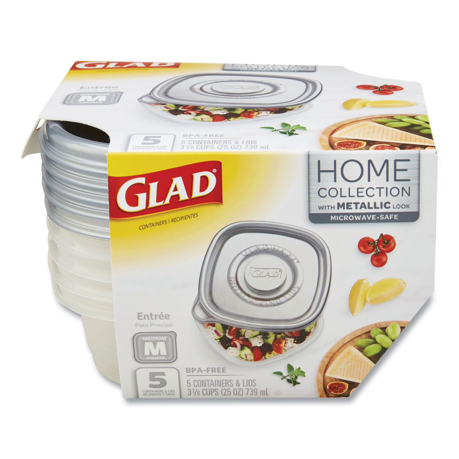 Glad Containers & Lids 4 Ea, Plastic Containers