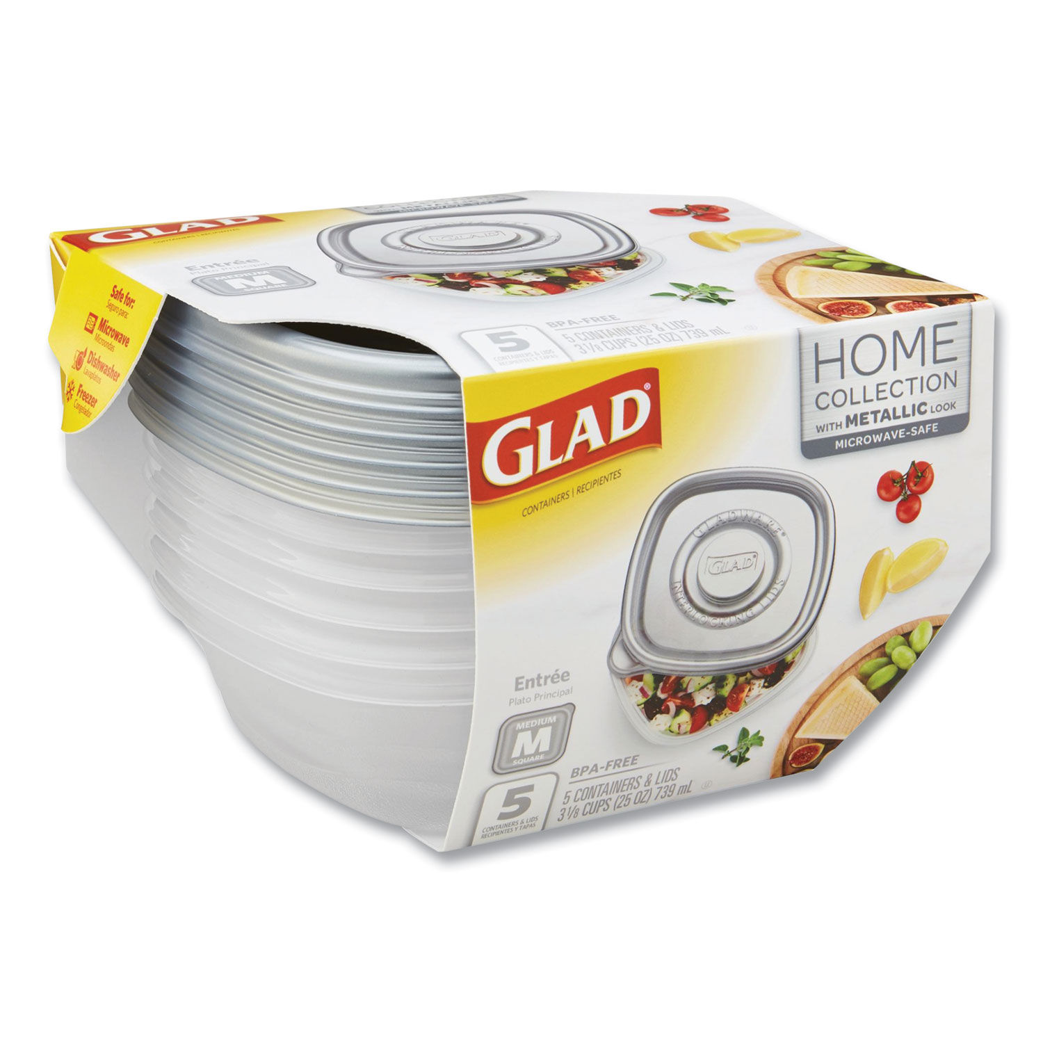 Glad Containers & Lids 4 Ea, Plastic Containers