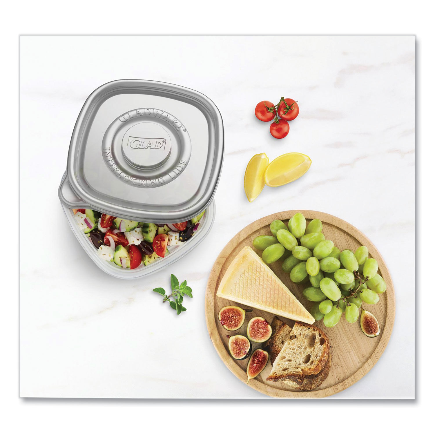 Glad 60795 Food Storage Containers with Lids