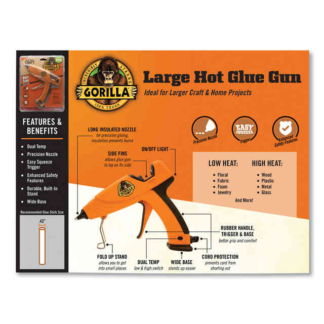 Dual Temp Hot Glue Gun by Gorilla Glue® GOR100424