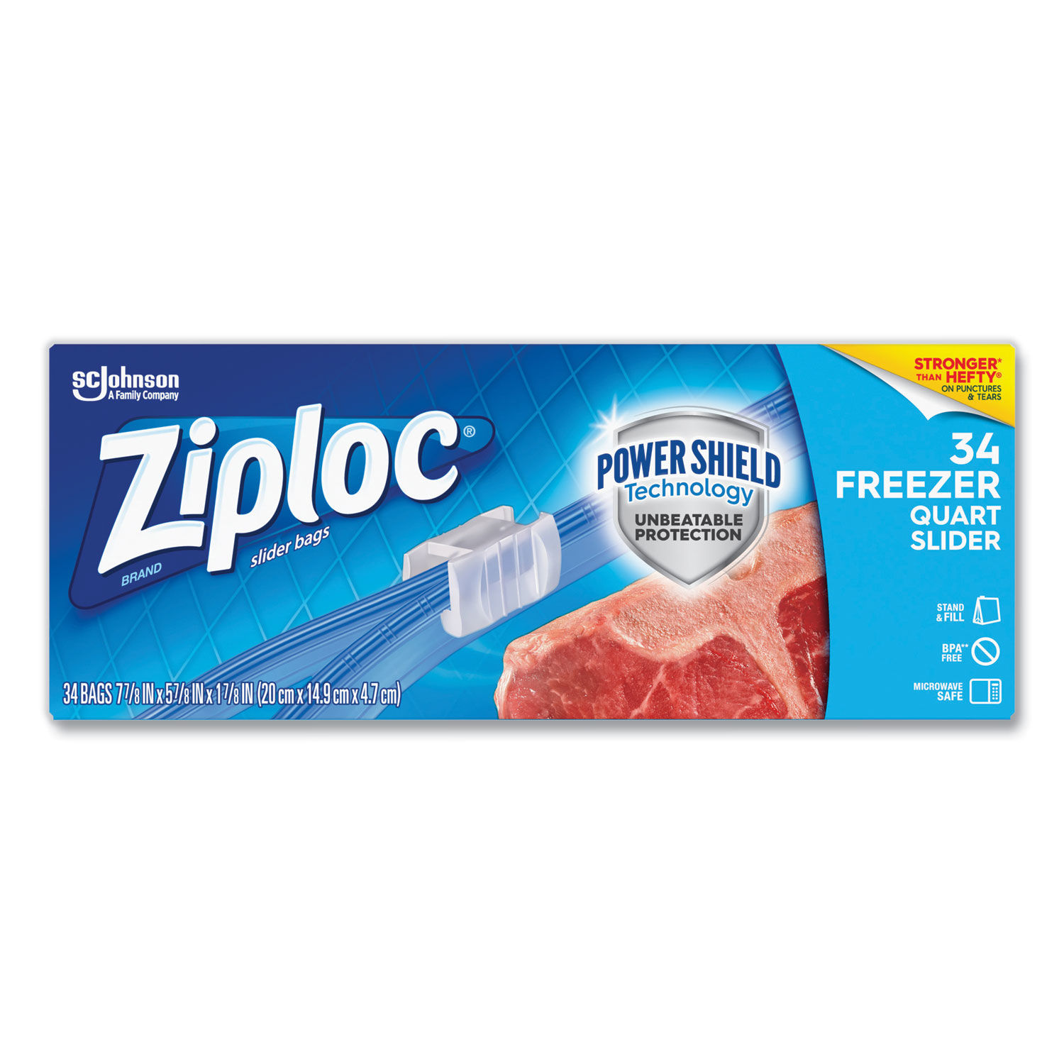 ZIPLOC/GLAD, quart - reclosable