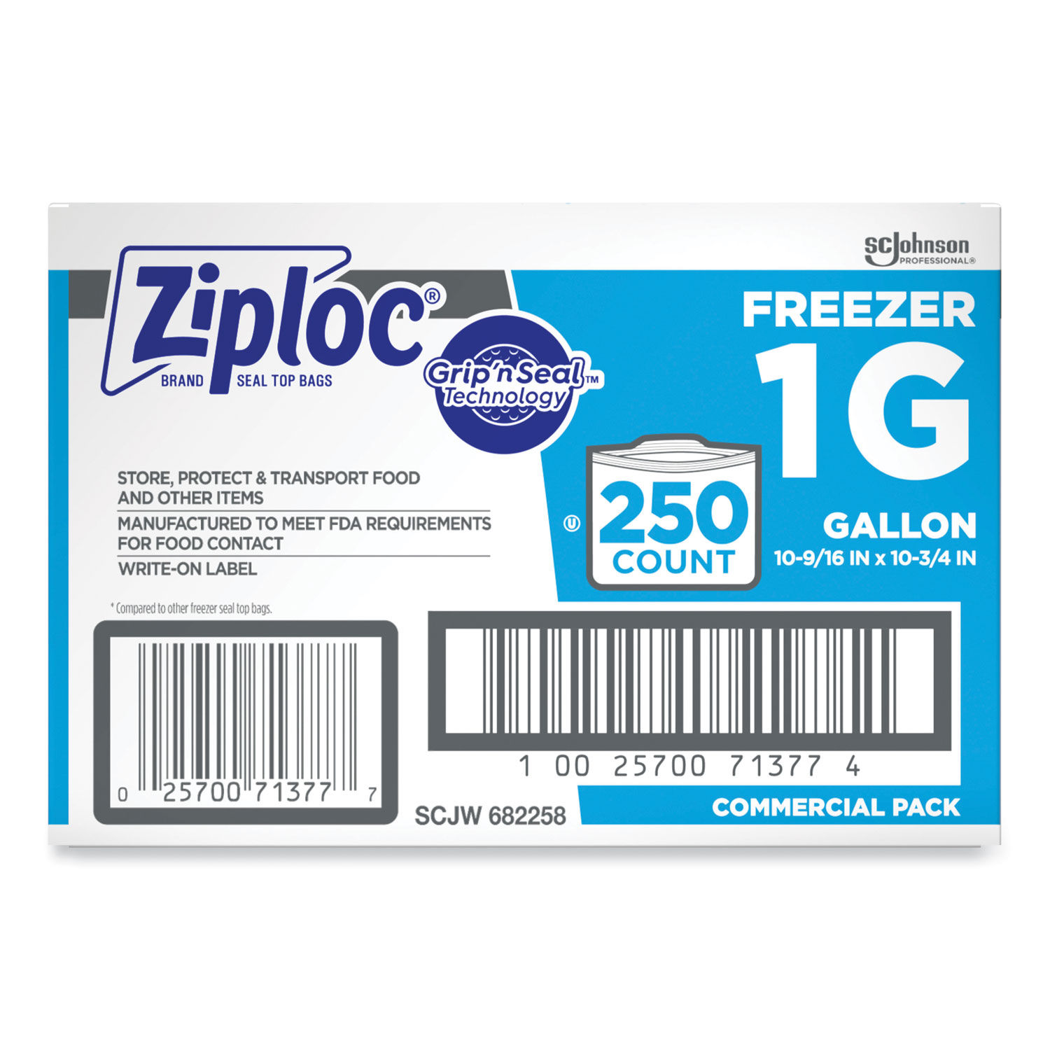 Ziploc Freezer Quart Bags with Grip 'n Seal Technology - 38 Ea