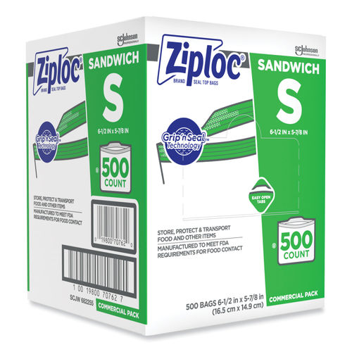 Total Home Zipper Seal Sandwich Bags, 100 ct