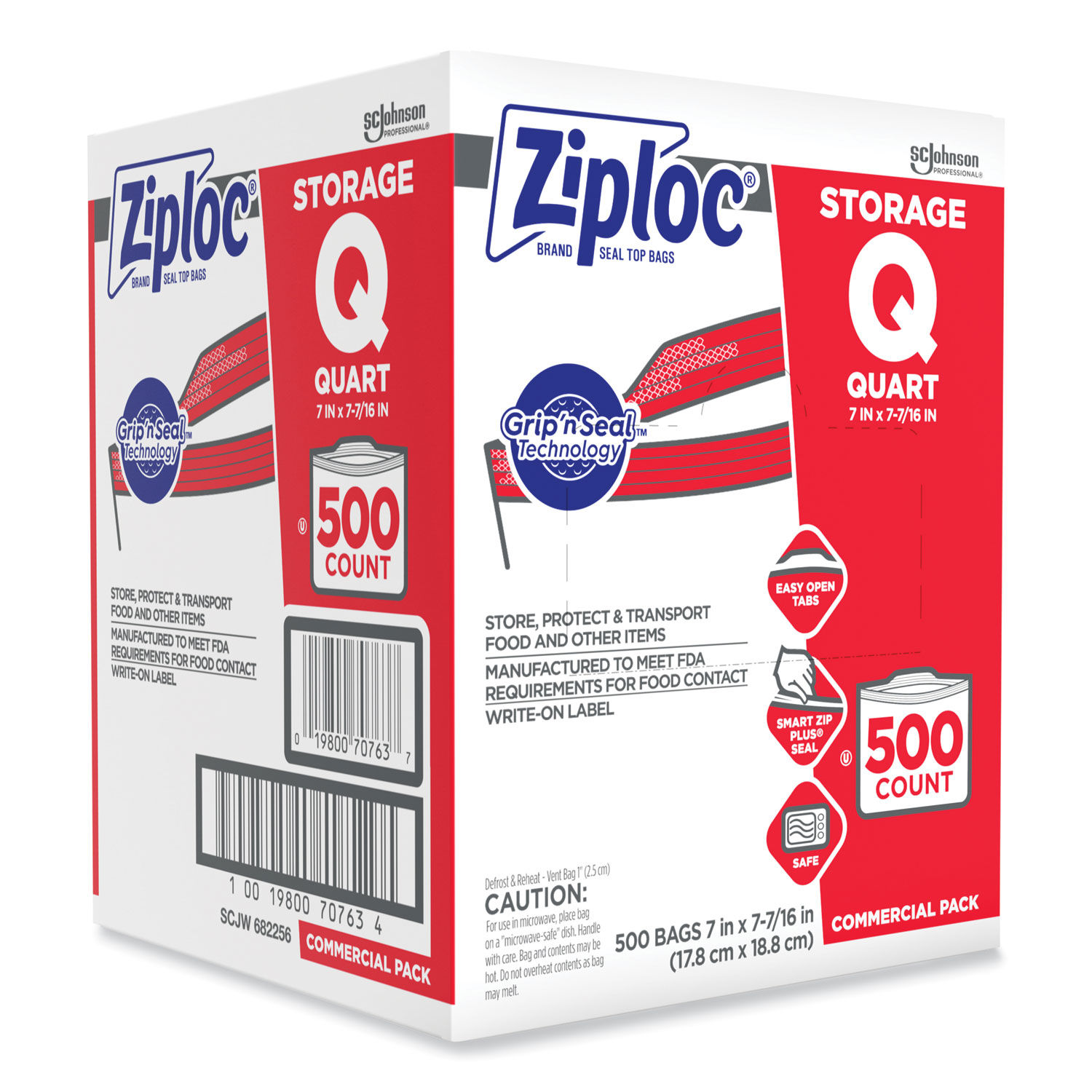 Ziploc Storage Bags 1 Qt Box Of 500 Bags - Office Depot