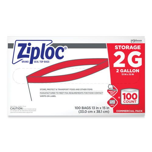 Ziploc Double Zipper Gallon Storage Bags - 19 ct box