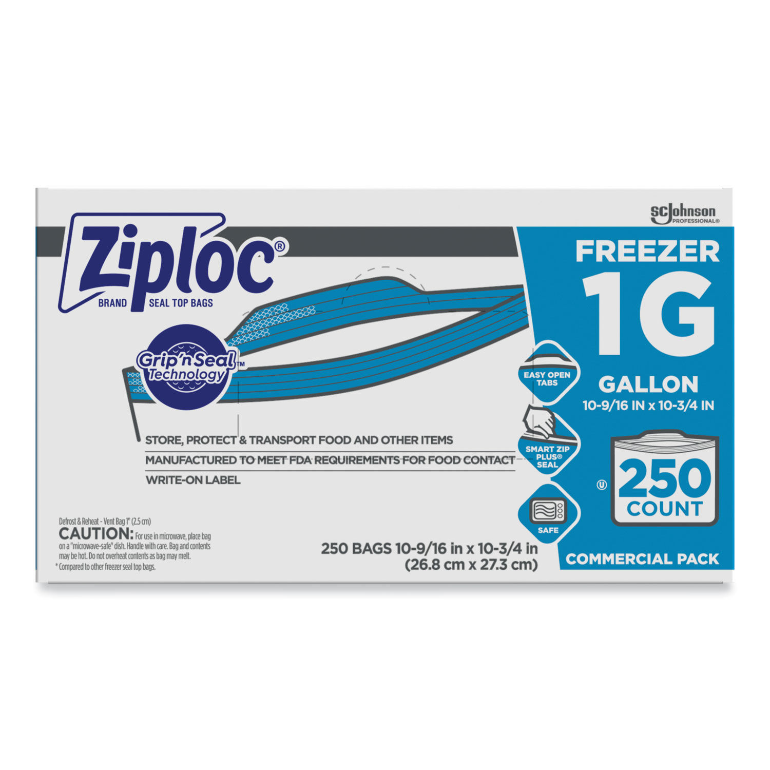 Ziploc 2 Gallon Food Storage Freezer Bags, Grip 'n Seal Technology for  Easier Grip, Open, and Close, 10 Count (Pack of 3)