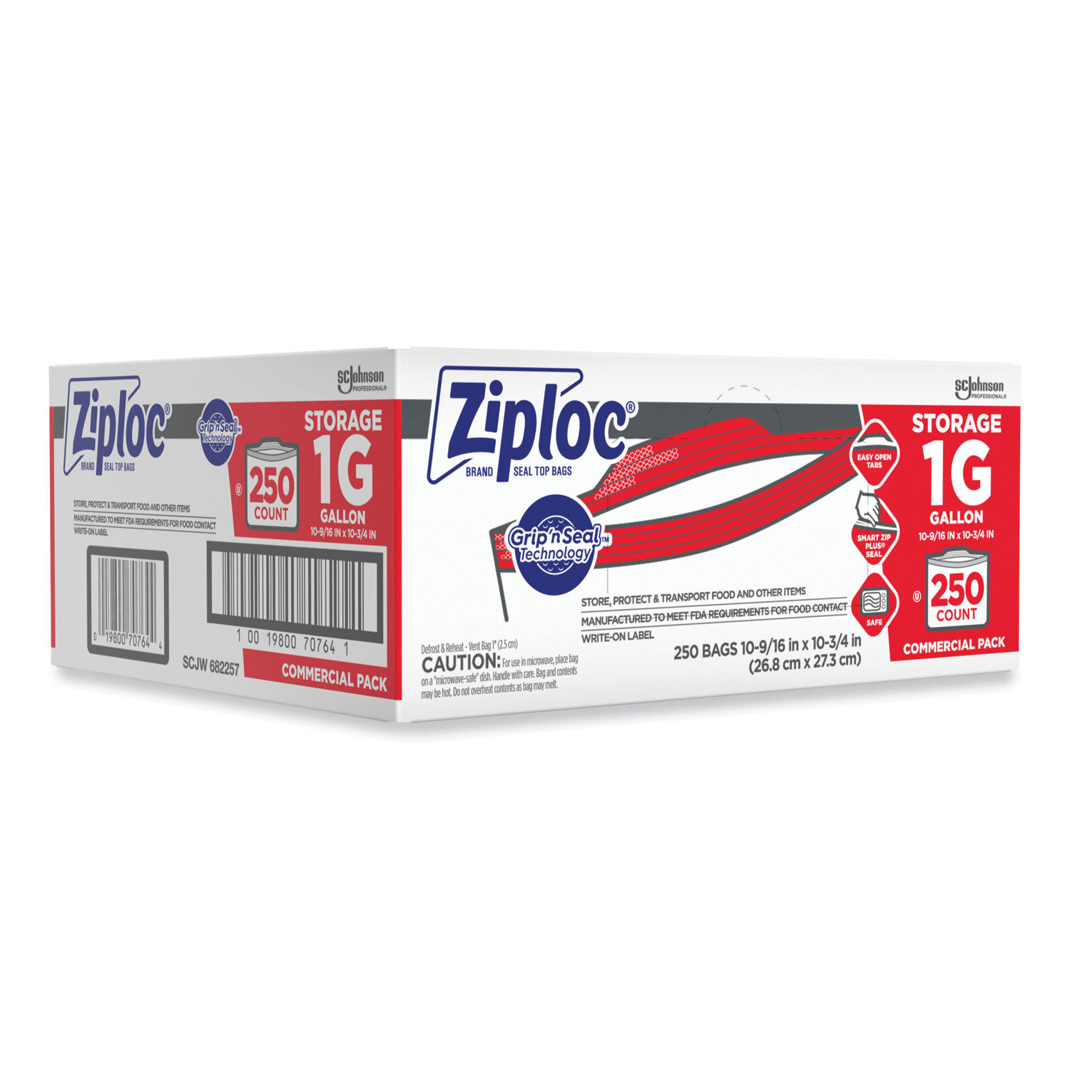 Ziploc Gallon Storage Bags, 250 Count