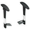 SAF3495BL - Optional Height-Adjustable T-Pad Arms for Safco Metro Extended-Height Chairs, Black/Chrome, 2/Set