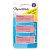 PAP70501 - Pink Pearl Eraser, For Pencil Marks, Rectangular Block, Large, Pink, 3/Pack