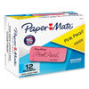 PAP70521 - Pink Pearl Eraser, For Pencil Marks, Rectangular Block, Large, Pink, 12/Box