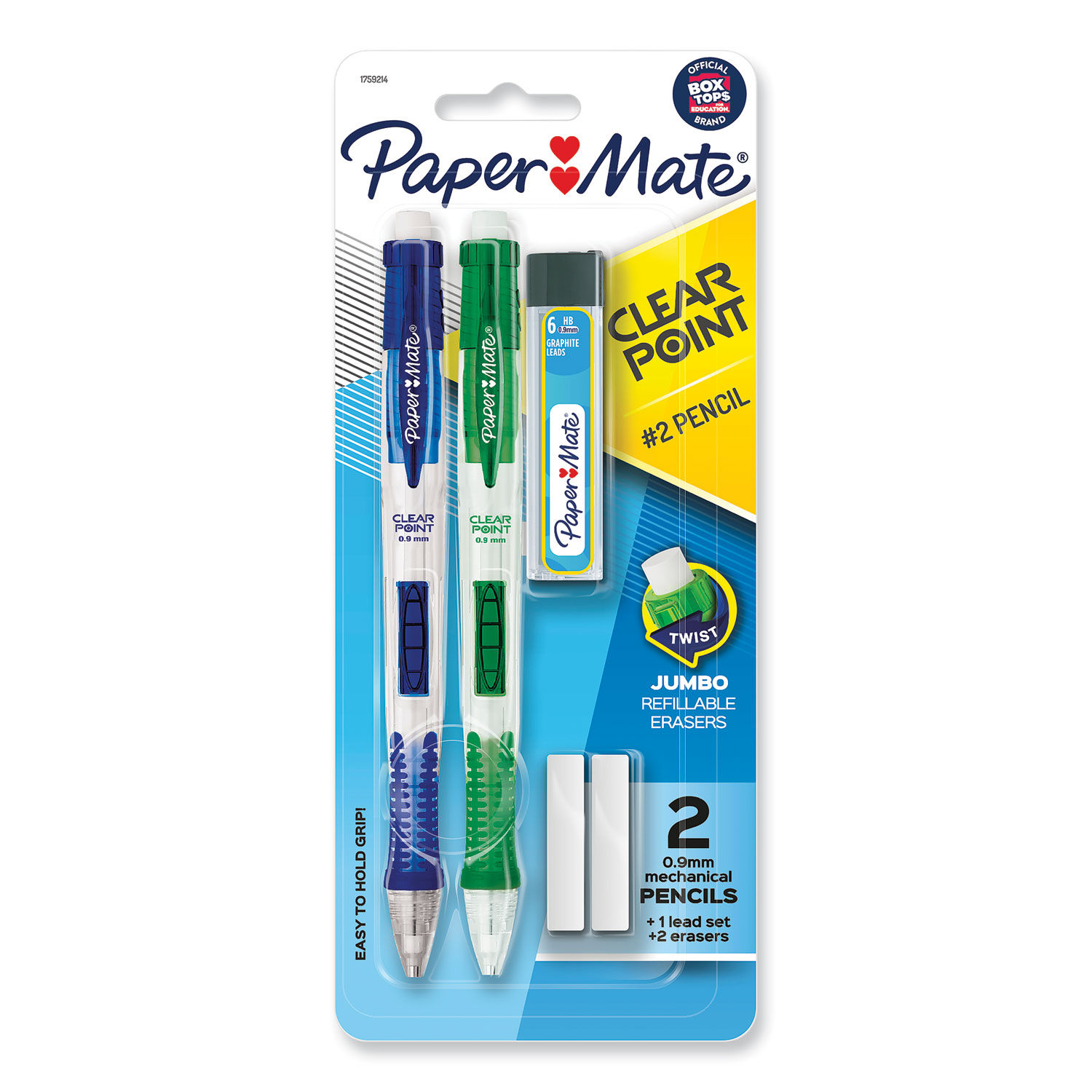 Paper Mate Clearpoint Mechanical Pencil 0.7mm 2 Lead Blue Barrel Pack Of 12  - Office Depot