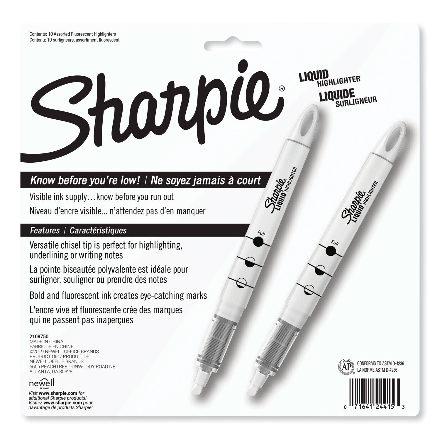 Liquid Pen Style Highlighters by Sharpie® SAN24415PP