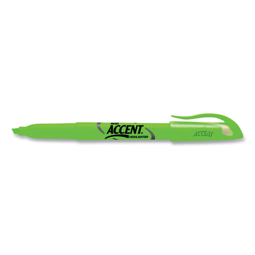 Sharpie Accent Pocket Style Highlighter Chisel Tip Fluorescent Green Dozen