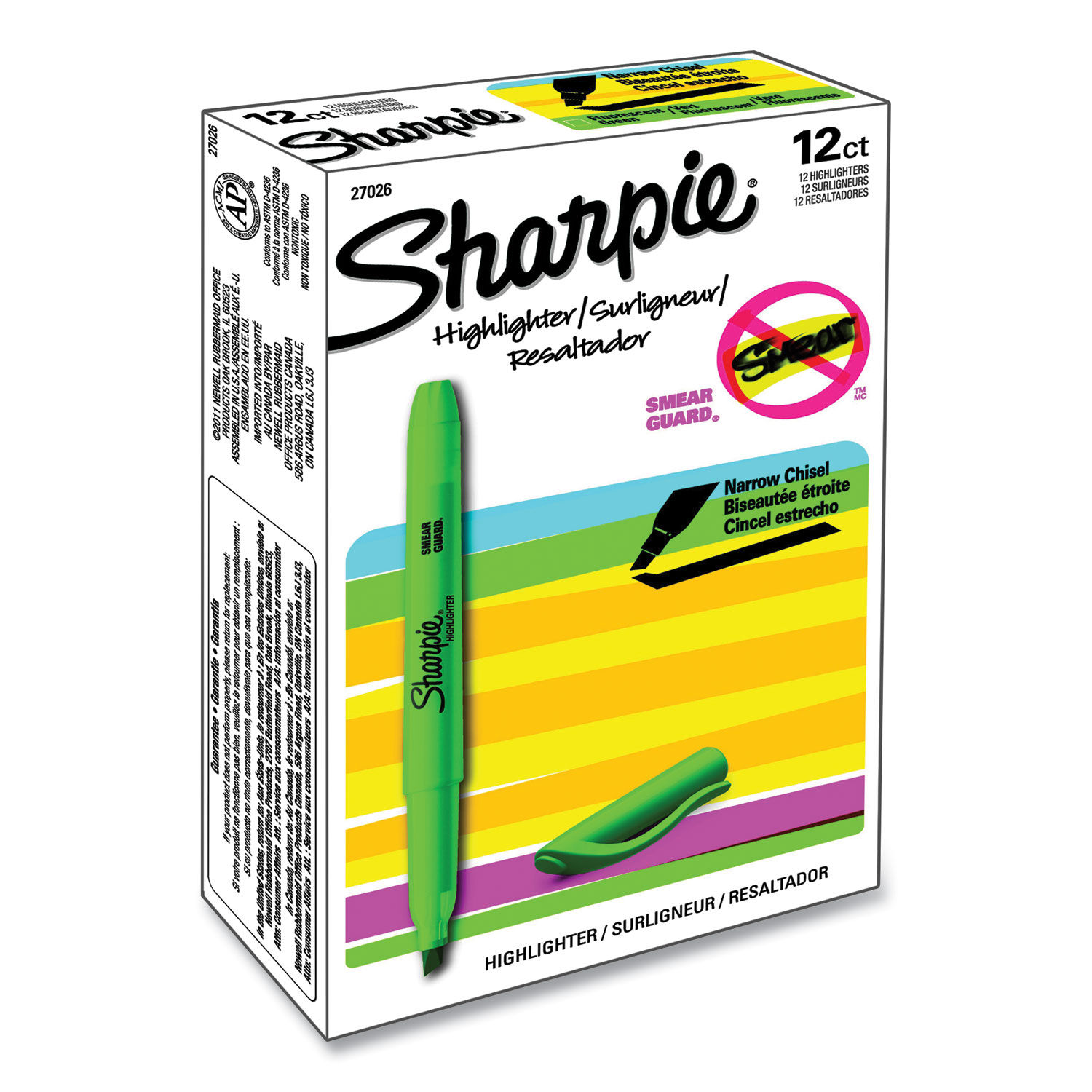 Surligneurs Sharpie Pocket, Paq. de 4 