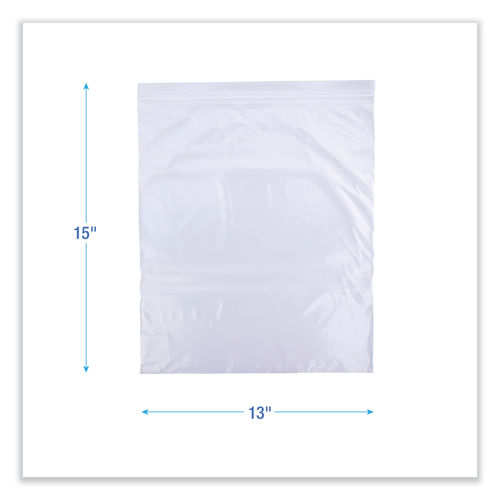 Boardwalk BWK2GALFZRBAG Reclosable 2 Gallon 13 in. x 15 in. Freezer Storage Bags - Clear (100/Box )