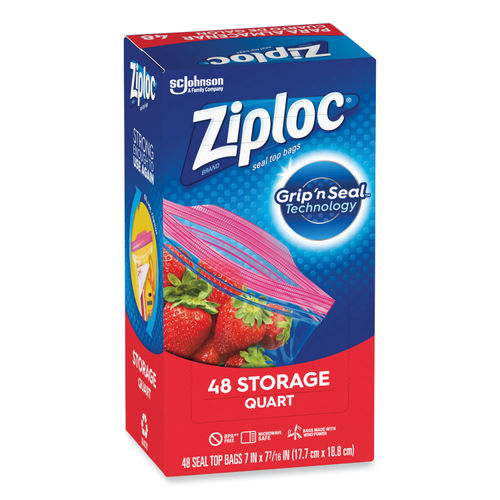 Ziploc Storage Bags 1 Qt Box Of 500 Bags - Office Depot