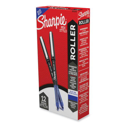 Sharpie Fine Point Pens Fine Point Black Barrels Blue Ink Pack Of